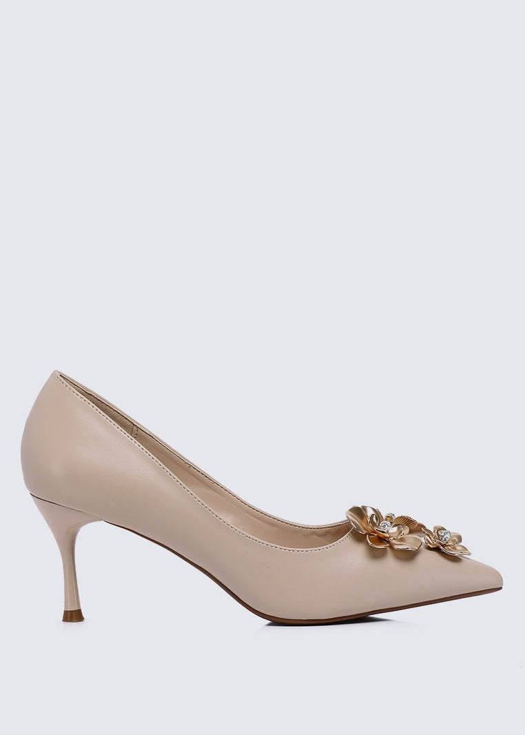 Camellia Comfy Pumps In NudeShoes - myballerine