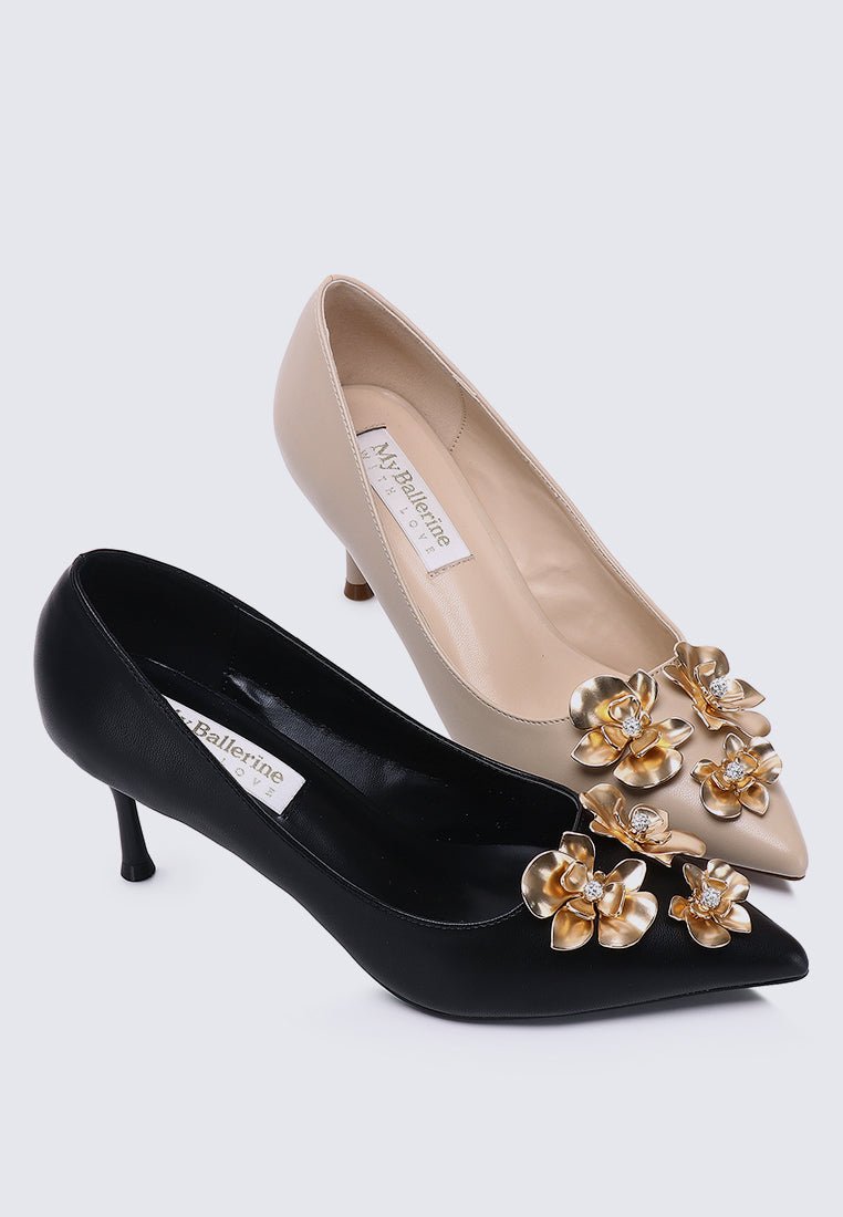 Camellia Comfy Pumps In NudeShoes - myballerine