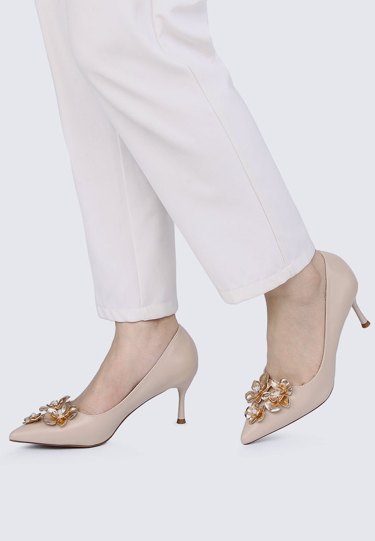 Camellia Comfy Pumps In NudeShoes - myballerine