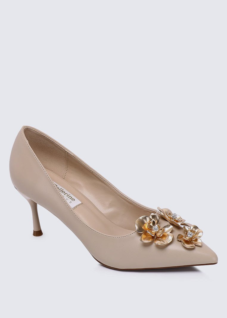 Camellia Comfy Pumps In NudeShoes - myballerine