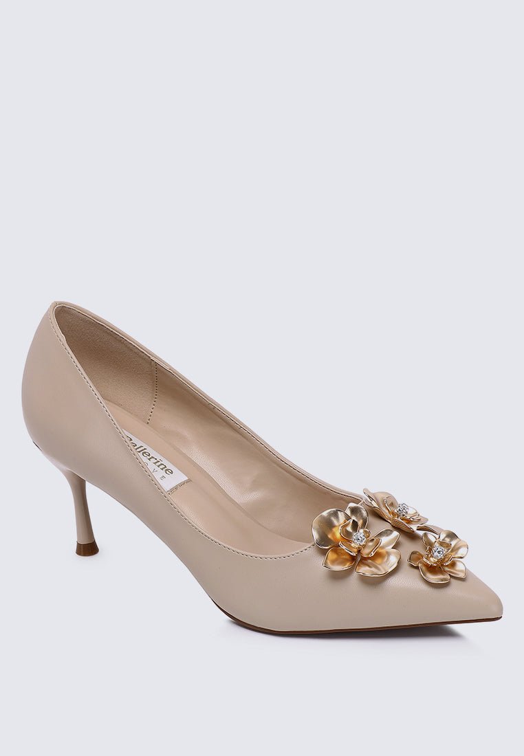 Camellia Comfy Pumps In NudeShoes - myballerine