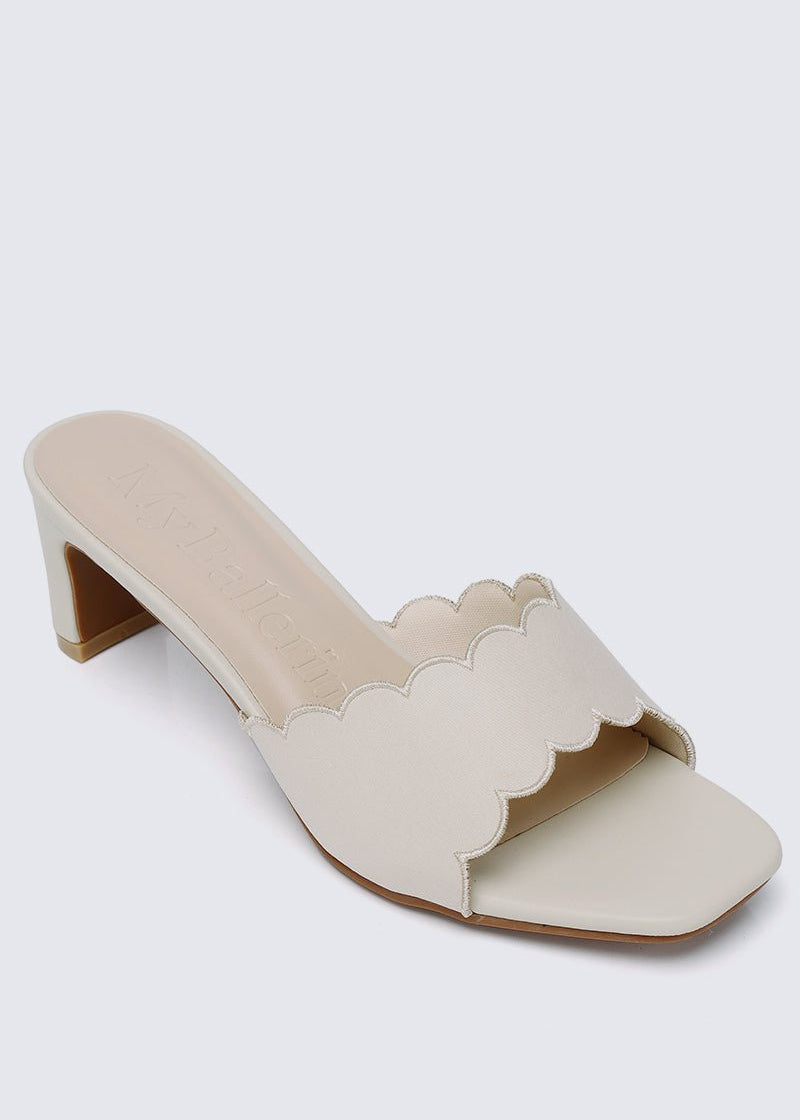 Carmen Comfy Heels In Beige - myballerine