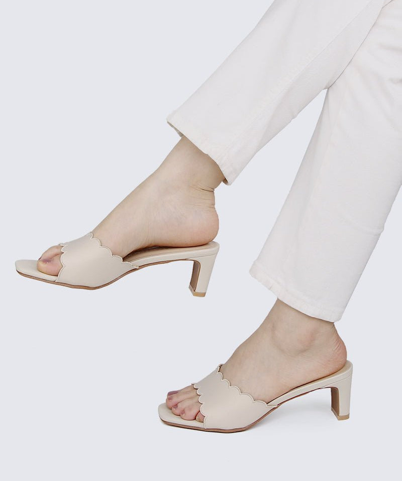 Carmen Comfy Heels In Beige - myballerine