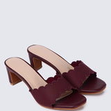 Carmen Comfy Heels In MaroonHeels - myballerine