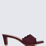 Carmen Comfy Heels In MaroonHeels - myballerine