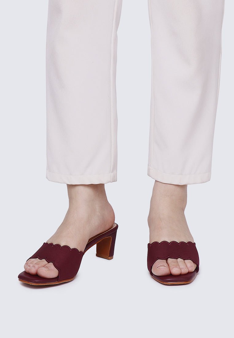 Carmen Comfy Heels In MaroonHeels - myballerine