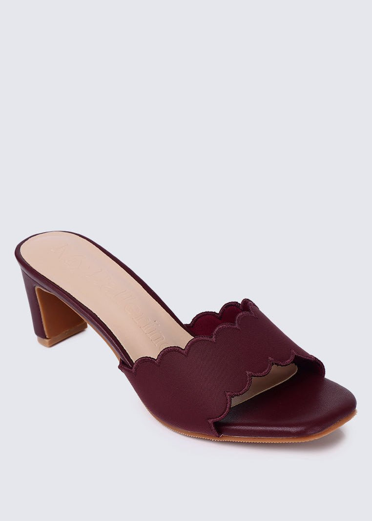 Carmen Comfy Heels In MaroonHeels - myballerine