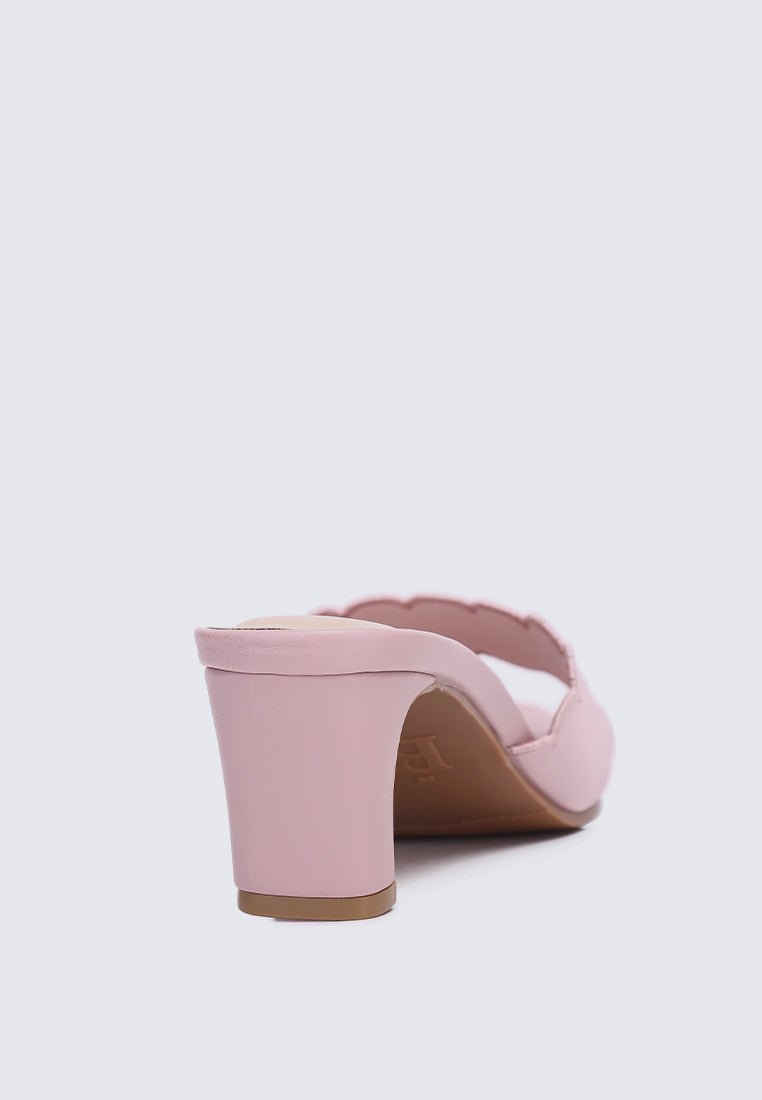 Carmen Comfy Heels In Nude Pink - myballerine