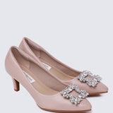 Casey Comfy Pumps In Nude PinkPumps - myballerine