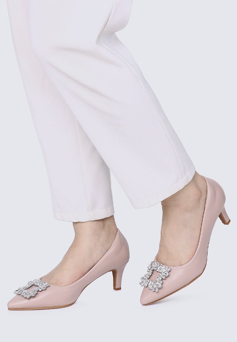 Casey Comfy Pumps In Nude PinkShoes - myballerine