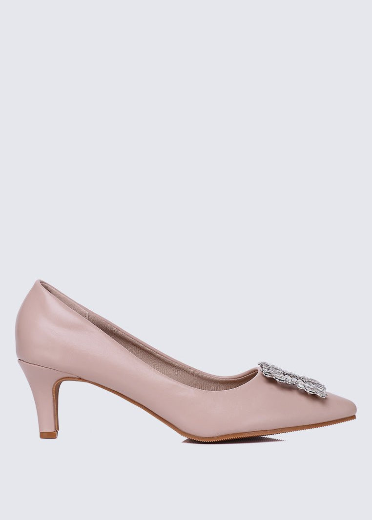 Casey Comfy Pumps In Nude PinkShoes - myballerine