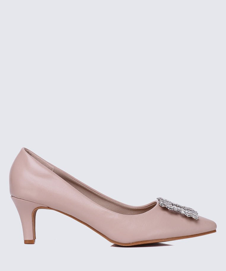 Casey Comfy Pumps In Nude PinkShoes - myballerine