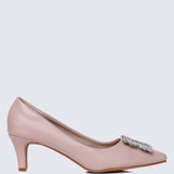 Casey Comfy Pumps In Nude PinkShoes - myballerine