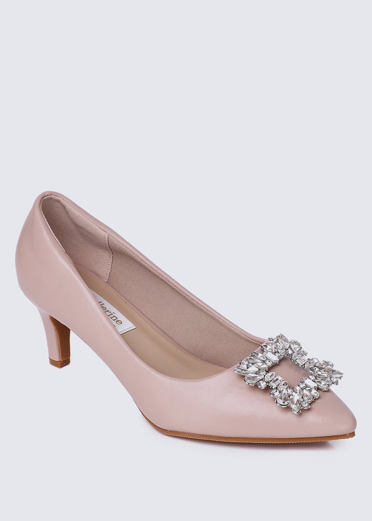 Casey Comfy Pumps In Nude PinkShoes - myballerine