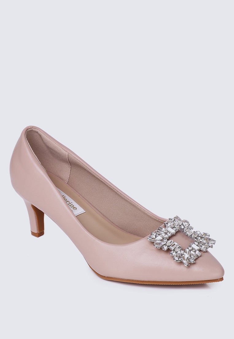 Casey Comfy Pumps In Nude PinkShoes - myballerine