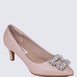 Casey Comfy Pumps In Nude PinkShoes - myballerine