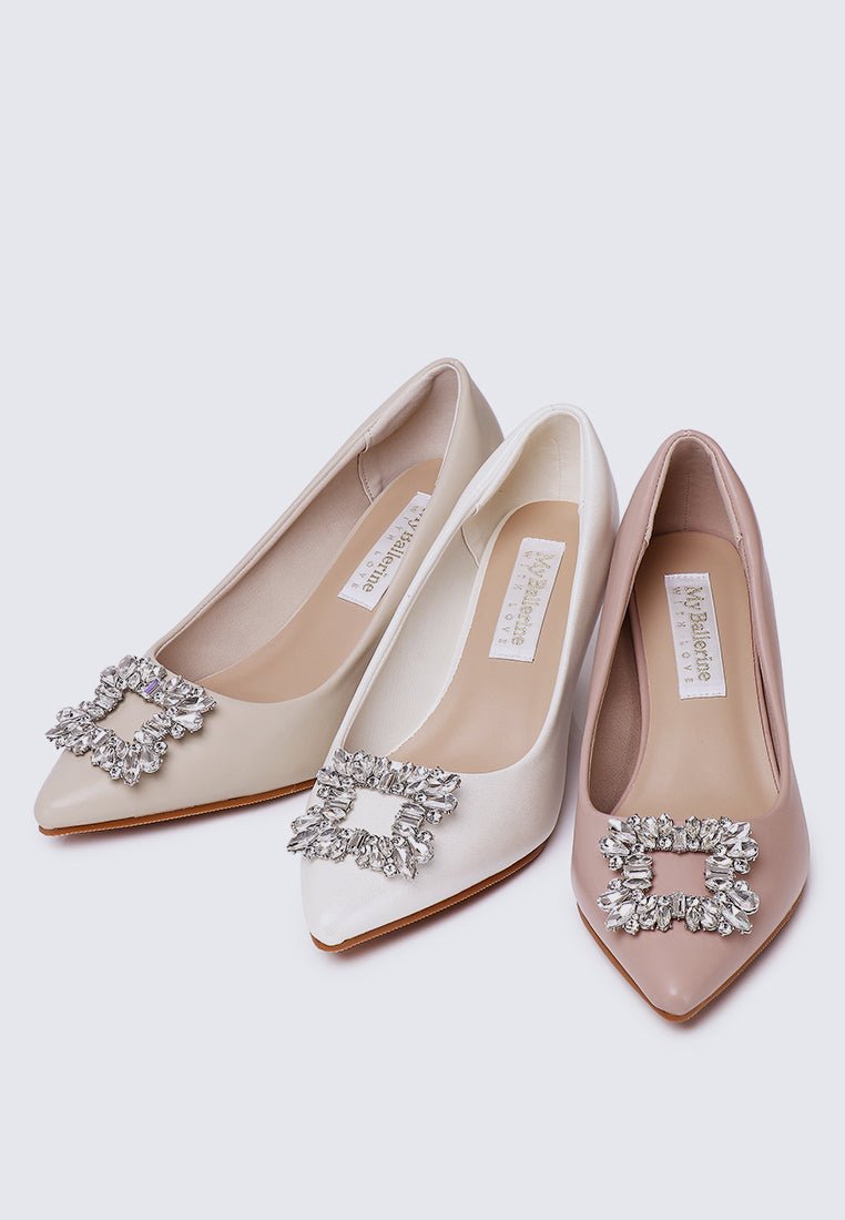 Casey Comfy Pumps In Nude PinkShoes - myballerine