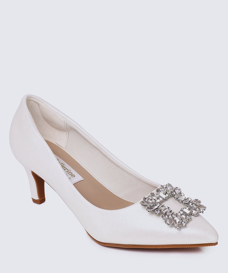 Casey Comfy Pumps In PearlShoes - myballerine