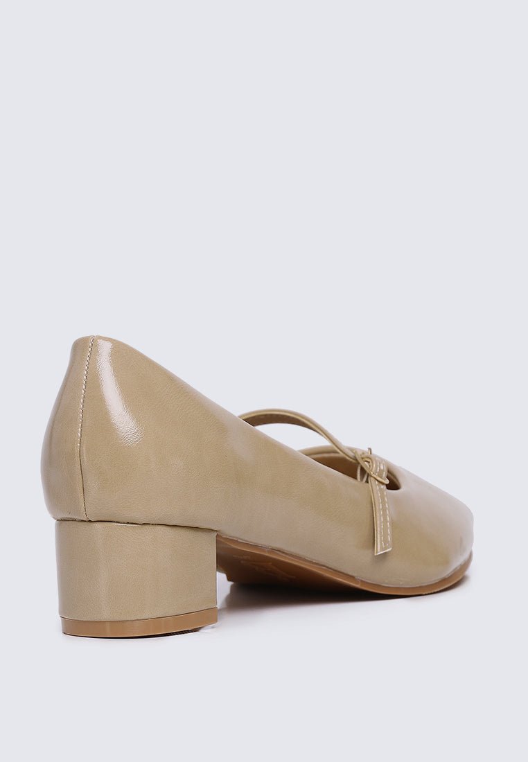 Catherine Ultra WideFit Comfy Heels In AlmondHeels - myballerine