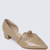 Catherine Ultra WideFit Comfy Heels In AlmondHeels - myballerine