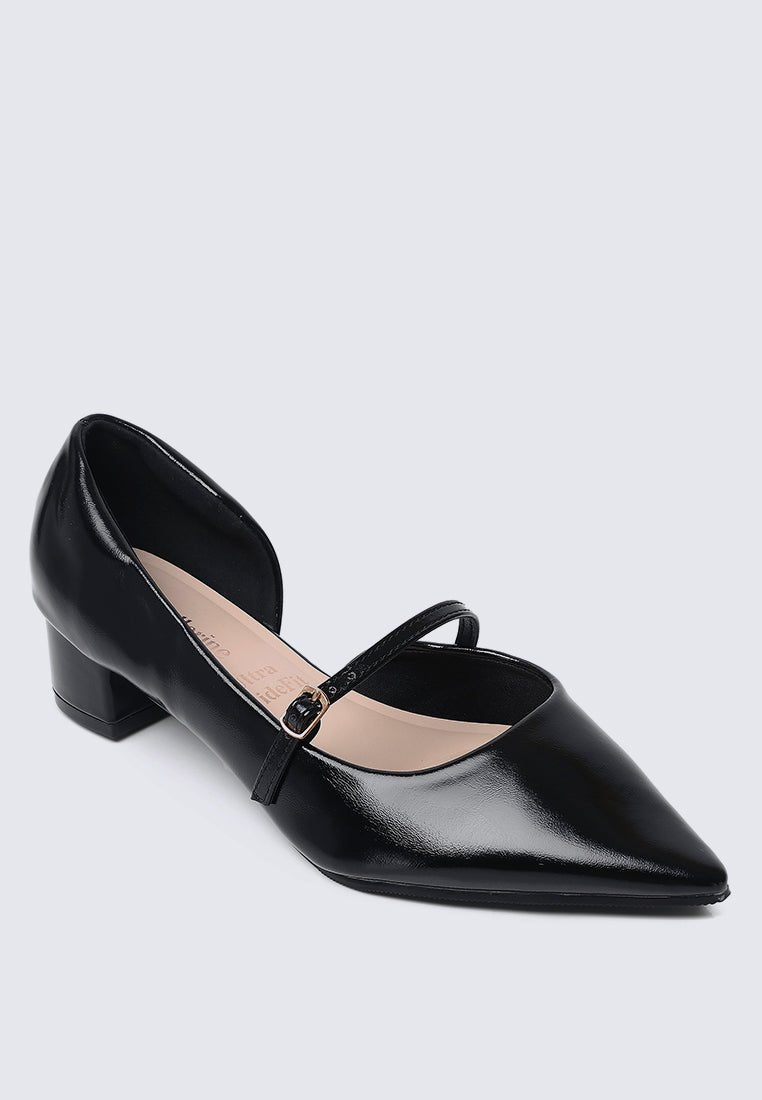 Catherine Ultra WideFit Comfy Heels In BlackHeels - myballerine