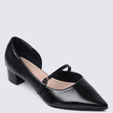 Catherine Ultra WideFit Comfy Heels In BlackHeels - myballerine
