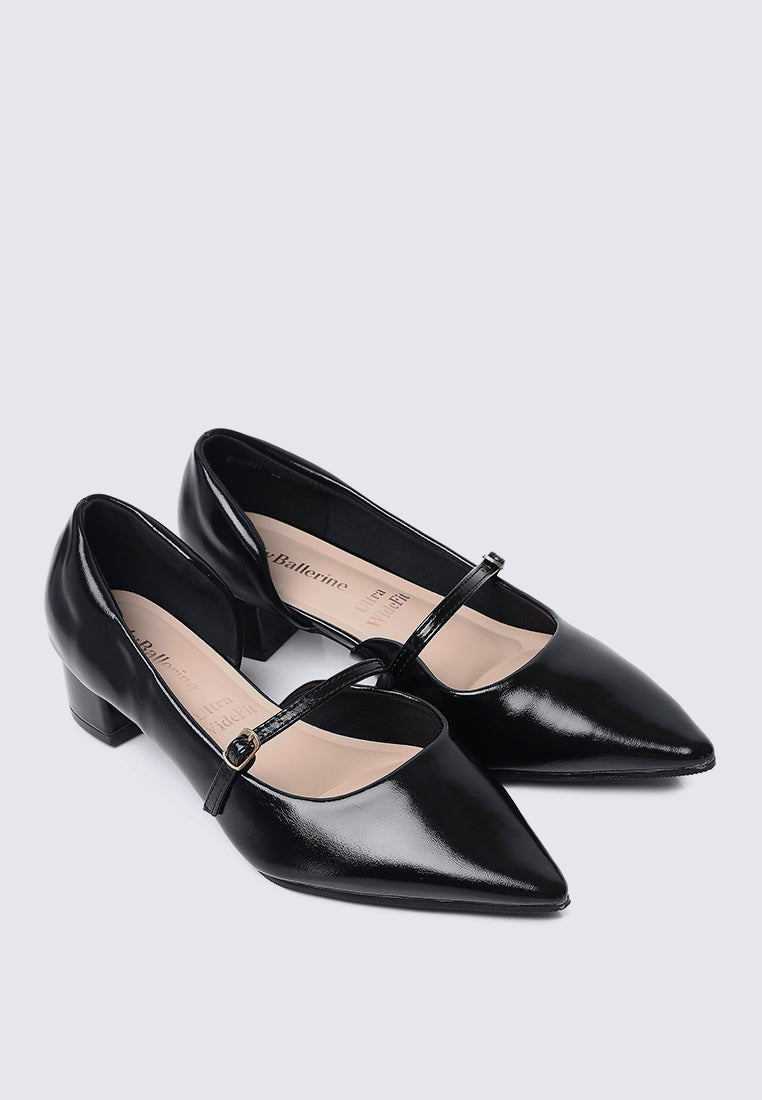 Catherine Ultra WideFit Comfy Heels In BlackHeels - myballerine