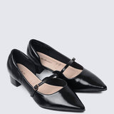 Catherine Ultra WideFit Comfy Heels In BlackHeels - myballerine