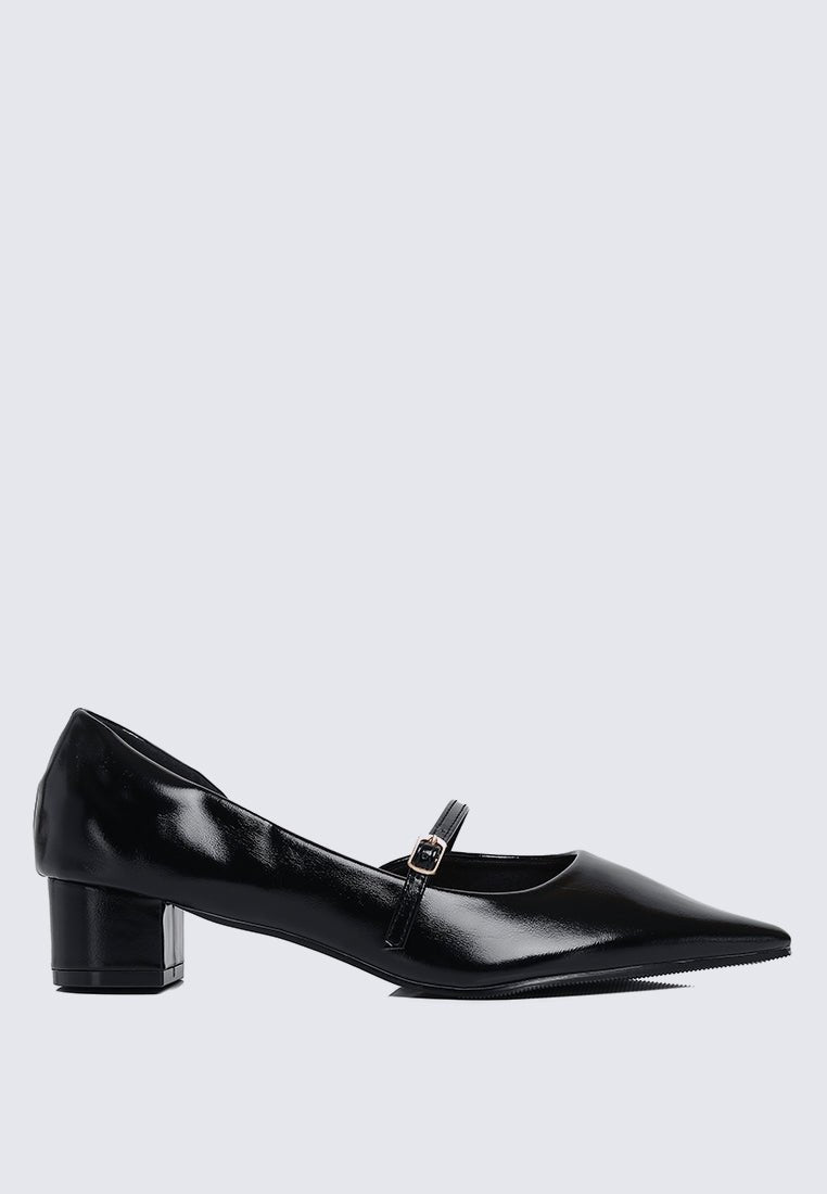 Catherine Ultra WideFit Comfy Heels In BlackHeels - myballerine