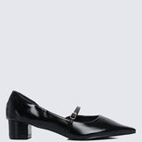 Catherine Ultra WideFit Comfy Heels In BlackHeels - myballerine