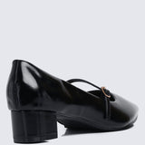 Catherine Ultra WideFit Comfy Heels In BlackHeels - myballerine
