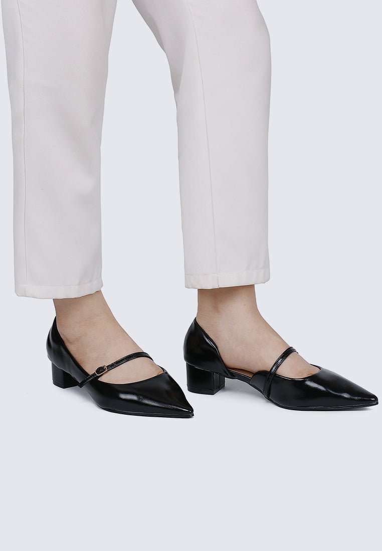 Catherine Ultra WideFit Comfy Heels In BlackHeels - myballerine