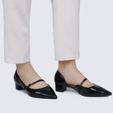 Catherine Ultra WideFit Comfy Heels In BlackHeels - myballerine