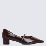 Catherine Ultra WideFit Comfy Heels In EspressoHeels - myballerine