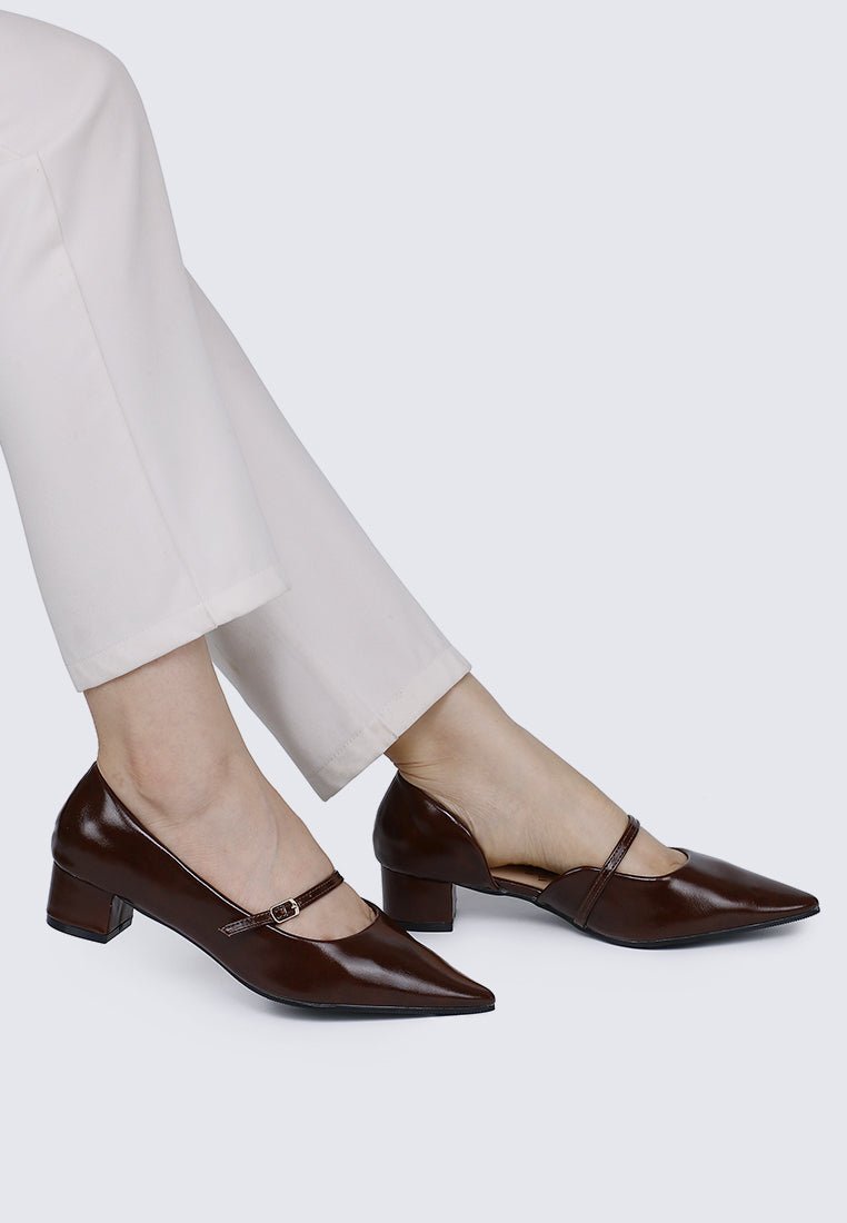 Catherine Ultra WideFit Comfy Heels In EspressoHeels - myballerine