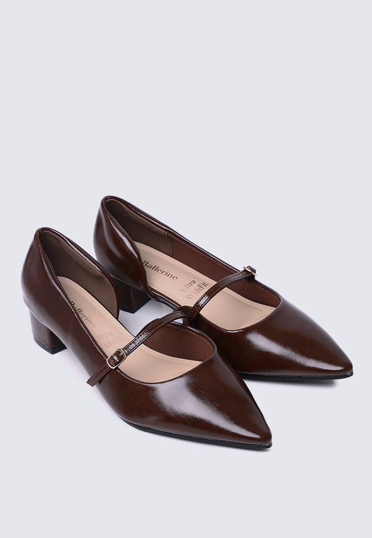 Catherine Ultra WideFit Comfy Heels In EspressoHeels - myballerine