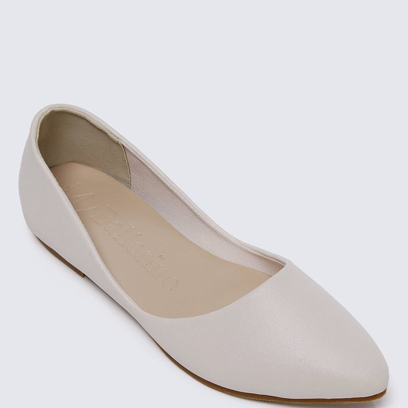 Cece Comfy Ballerina In Beige - myballerine