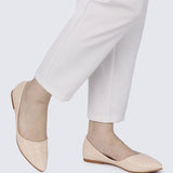 Cece Croc Comfy Ballerina In Beige - myballerine