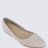 Cece Tweed Comfy Ballerina In BeigeShoes - myballerine