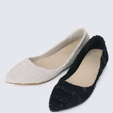 Cece Tweed Comfy Ballerina In BlackShoes - myballerine