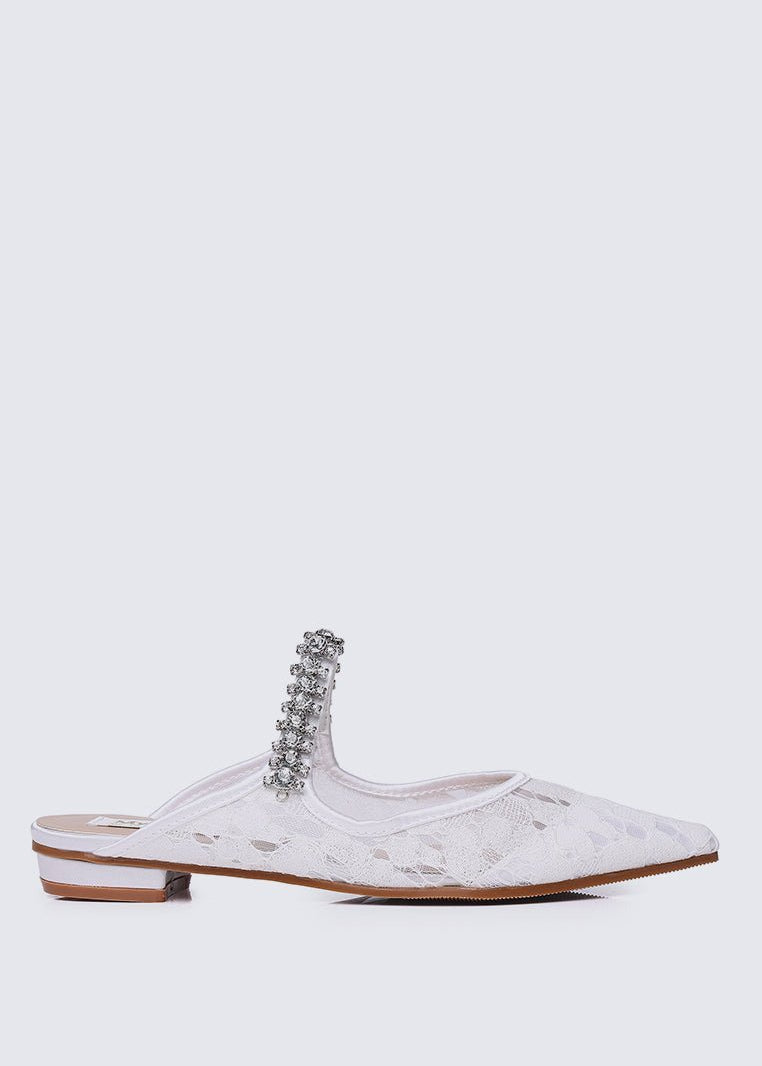 Celinne Comfy Heels In White - myballerine