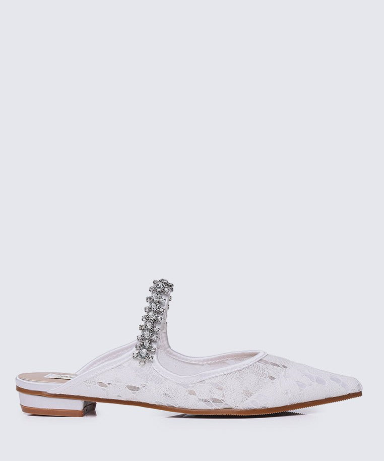Celinne Comfy Heels In White - myballerine