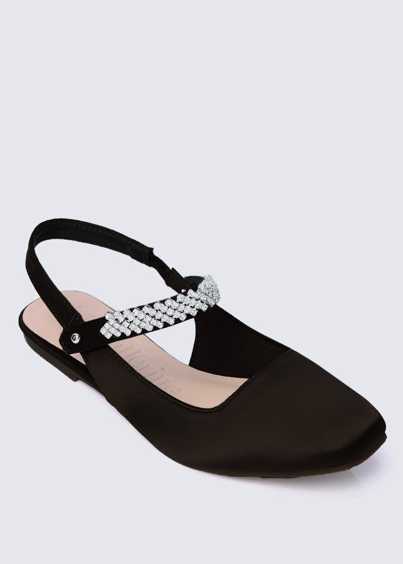 Charlize Comfy Ballerina In Black - myballerine