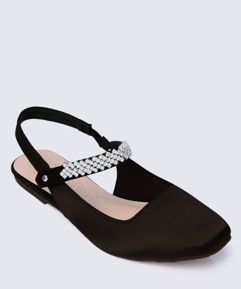 Charlize Comfy Ballerina In Black - myballerine