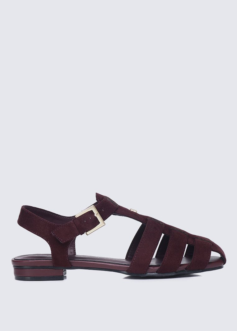 Choco Mousse Comfy Sandals In BurgundySandals - myballerine