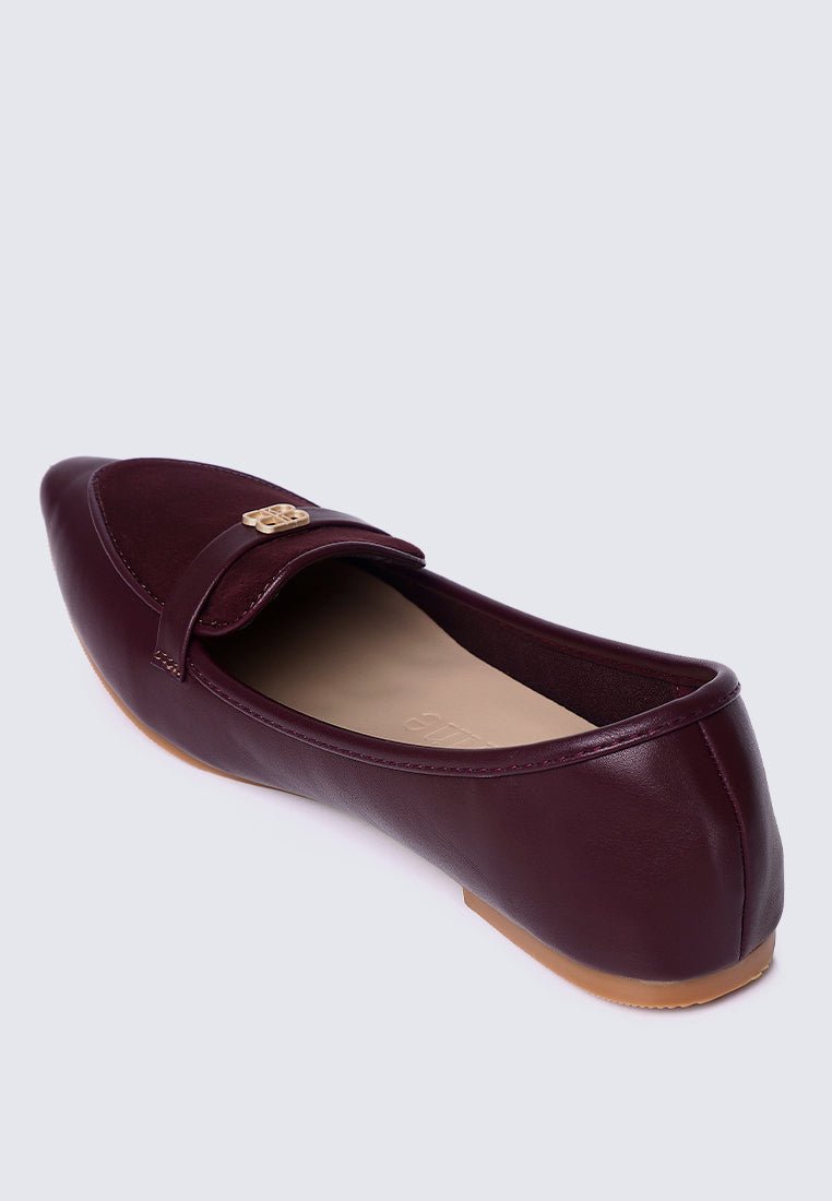Choco Soufflé Comfy Loafers In BurgundyLoafers - myballerine