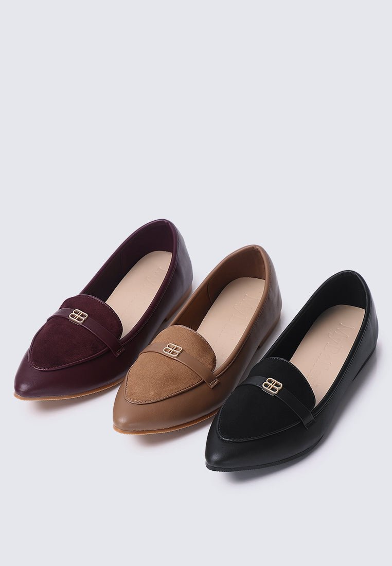 Choco Soufflé Comfy Loafers In BurgundyLoafers - myballerine