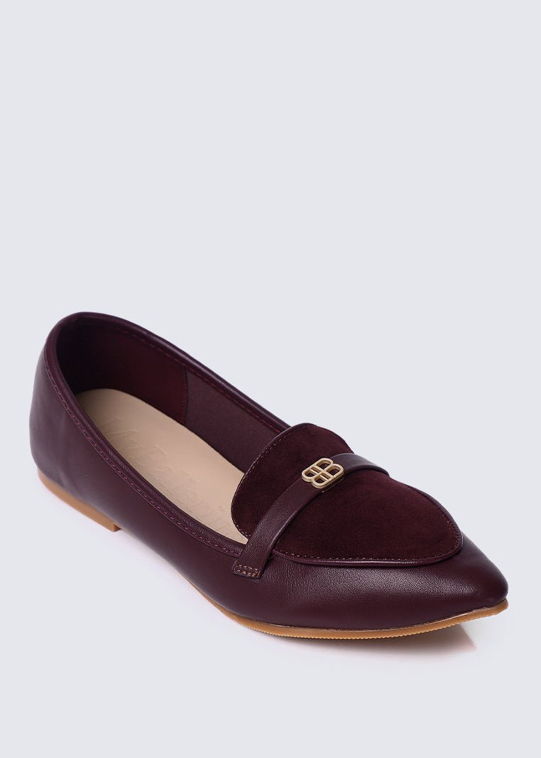 Choco Soufflé Comfy Loafers In BurgundyLoafers - myballerine