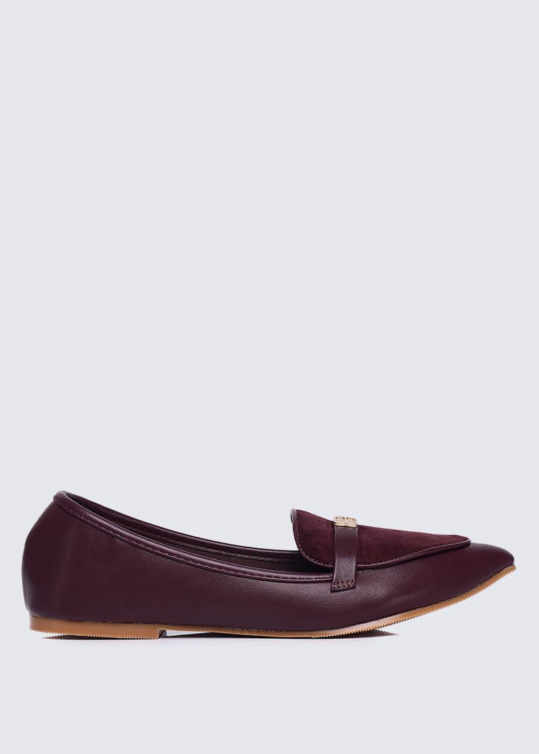 Choco Soufflé Comfy Loafers In BurgundyLoafers - myballerine