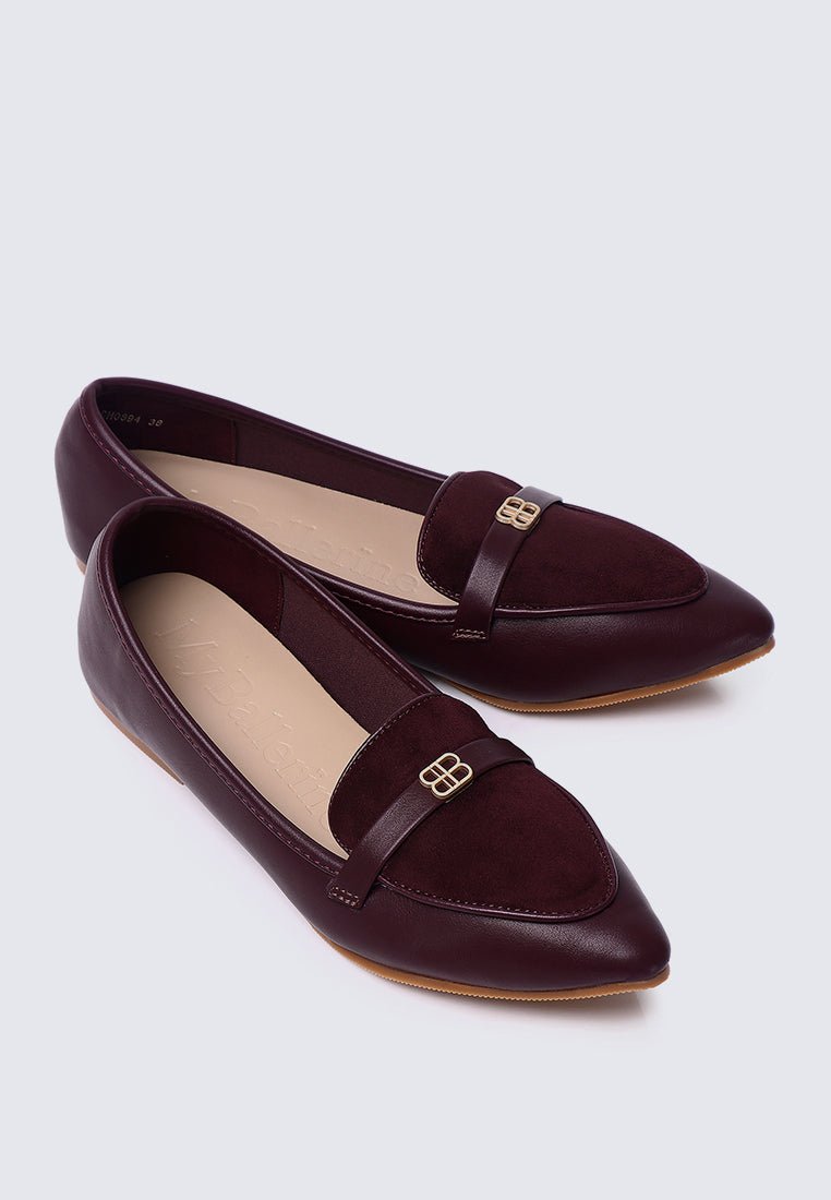 Choco Soufflé Comfy Loafers In BurgundyLoafers - myballerine